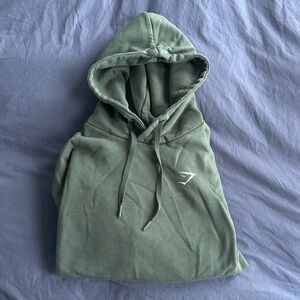 Gymshark green hoodie, size small (unisex)